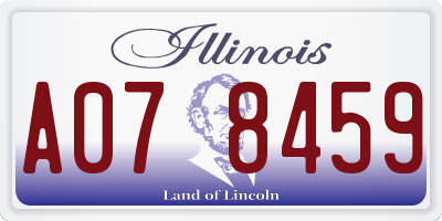 IL license plate A078459