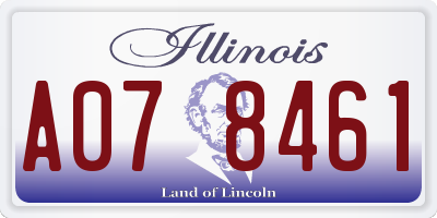 IL license plate A078461
