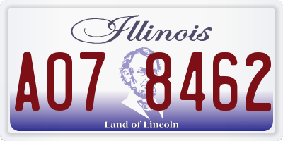 IL license plate A078462