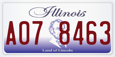 IL license plate A078463