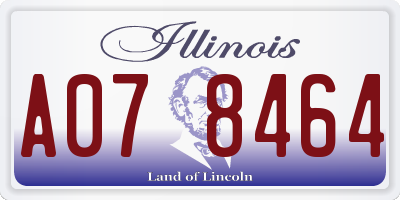 IL license plate A078464
