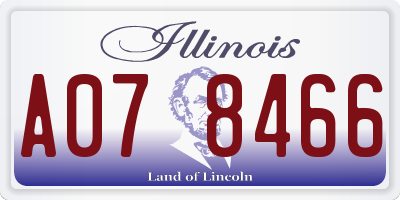 IL license plate A078466