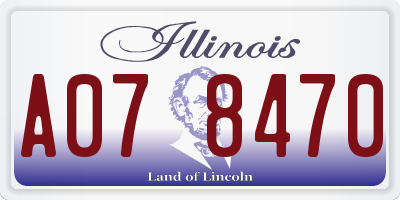 IL license plate A078470