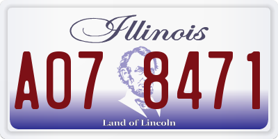 IL license plate A078471