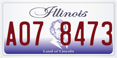 IL license plate A078473