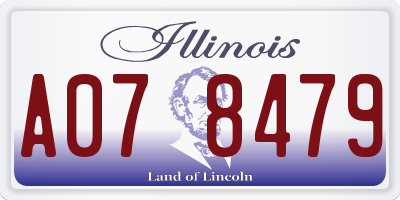 IL license plate A078479