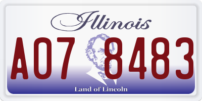 IL license plate A078483
