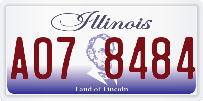 IL license plate A078484