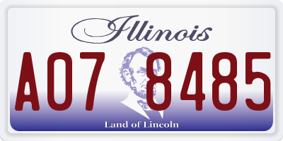 IL license plate A078485