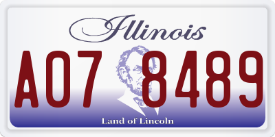 IL license plate A078489