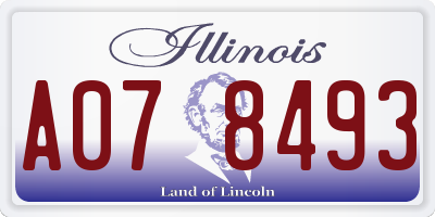 IL license plate A078493