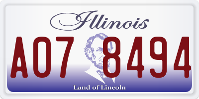 IL license plate A078494