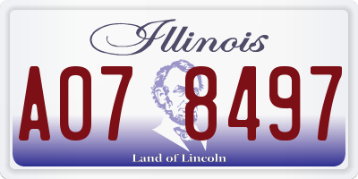 IL license plate A078497
