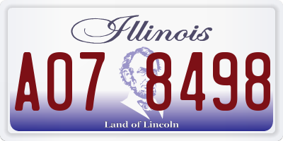 IL license plate A078498