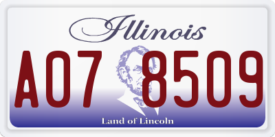 IL license plate A078509