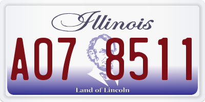 IL license plate A078511