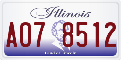 IL license plate A078512