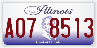 IL license plate A078513