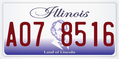 IL license plate A078516