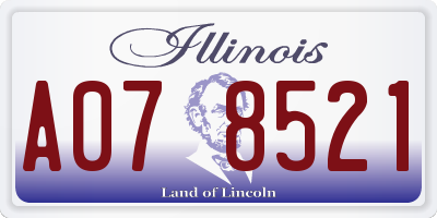 IL license plate A078521