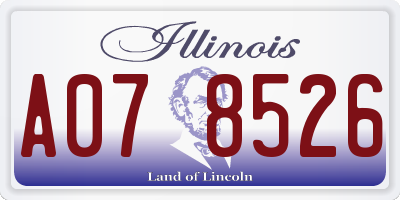 IL license plate A078526