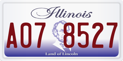IL license plate A078527