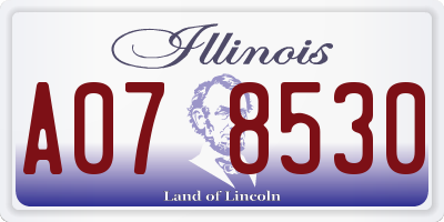 IL license plate A078530