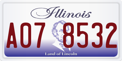 IL license plate A078532