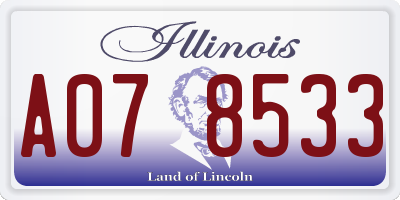 IL license plate A078533
