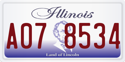 IL license plate A078534