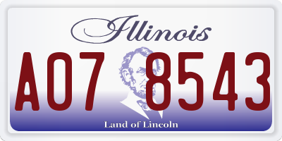 IL license plate A078543