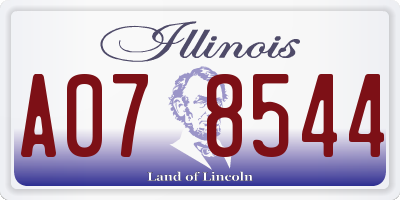 IL license plate A078544