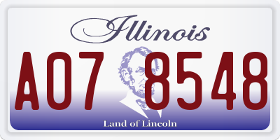 IL license plate A078548