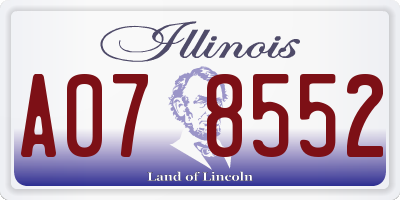 IL license plate A078552