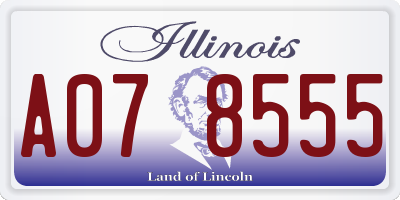 IL license plate A078555