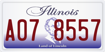IL license plate A078557