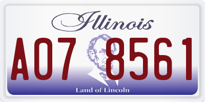 IL license plate A078561