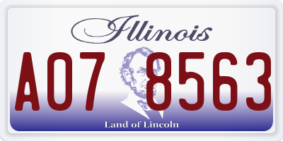 IL license plate A078563