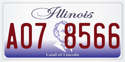 IL license plate A078566