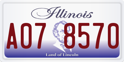 IL license plate A078570