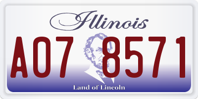 IL license plate A078571