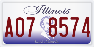 IL license plate A078574