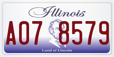 IL license plate A078579