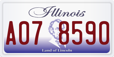 IL license plate A078590