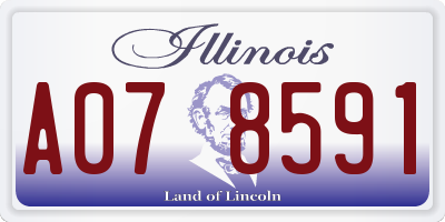 IL license plate A078591