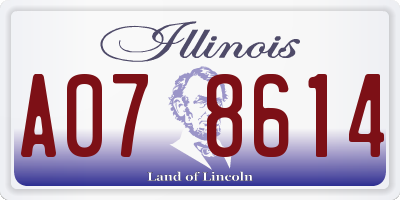 IL license plate A078614