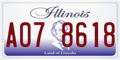 IL license plate A078618