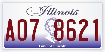 IL license plate A078621