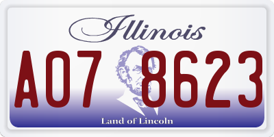 IL license plate A078623