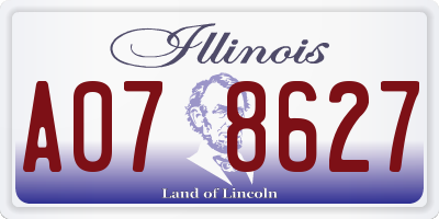 IL license plate A078627